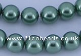 CGL224 10PCS 16 inches 8mm round dyed glass pearl beads wholesale