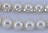 CGL23 10PCS 16 inches 6mm round dyed glass pearl beads wholesale