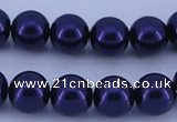 CGL272 10PCS 16 inches 4mm round dyed glass pearl beads wholesale