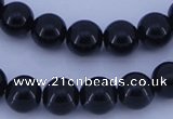 CGL284 10PCS 16 inches 8mm round dyed glass pearl beads wholesale