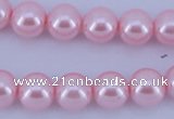 CGL302 10PCS 16 inches 4mm round dyed glass pearl beads wholesale