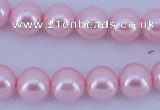 CGL303 10PCS 16 inches 6mm round dyed glass pearl beads wholesale