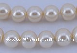 CGL33 10PCS 16 inches 6mm round dyed glass pearl beads wholesale