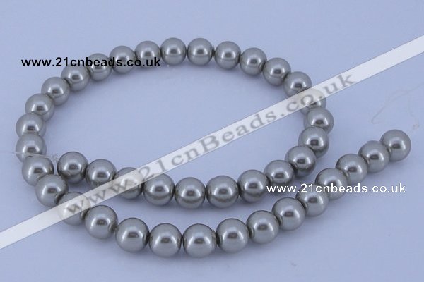 CGL372 10PCS 16 inches 4mm round dyed glass pearl beads wholesale