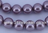 CGL382 10PCS 16 inches 4mm round dyed glass pearl beads wholesale