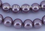 CGL383 10PCS 16 inches 6mm round dyed glass pearl beads wholesale