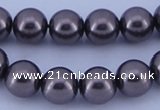 CGL402 10PCS 16 inches 4mm round dyed glass pearl beads wholesale