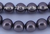 CGL403 10PCS 16 inches 6mm round dyed glass pearl beads wholesale