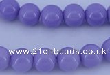 CGL802 10PCS 16 inches 8mm round heated glass pearl beads wholesale