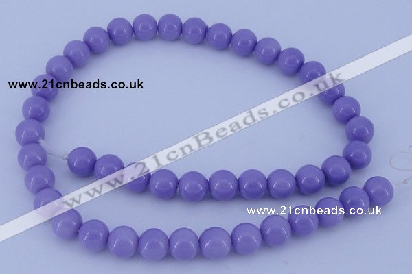 CGL802 10PCS 16 inches 8mm round heated glass pearl beads wholesale