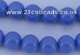 CGL806 10PCS 16 inches 4mm round heated glass pearl beads wholesale