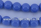 CGL808 10PCS 16 inches 8mm round heated glass pearl beads wholesale