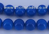 CGL813 10PCS 16 inches 6mm round heated glass pearl beads wholesale