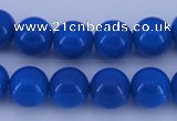 CGL815 5PCS 16 inches 10mm round heated glass pearl beads wholesale