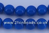 CGL817 5PCS 16 inches 14mm round heated glass pearl beads wholesale