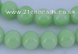 CGL818 10PCS 16 inches 4mm round heated glass pearl beads wholesale