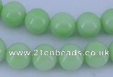 CGL820 10PCS 16 inches 8mm round heated glass pearl beads wholesale