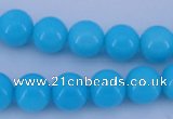 CGL826 10PCS 16 inches 8mm round heated glass pearl beads wholesale