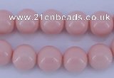 CGL830 10PCS 16 inches 4mm round heated glass pearl beads wholesale