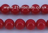 CGL848 10PCS 16 inches 4mm round heated glass pearl beads wholesale