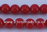 CGL852 5PCS 16 inches 12mm round heated glass pearl beads wholesale