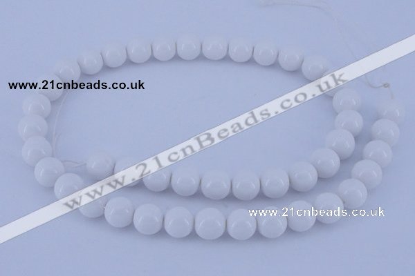 CGL859 5PCS 16 inches 14mm round heated glass pearl beads wholesale