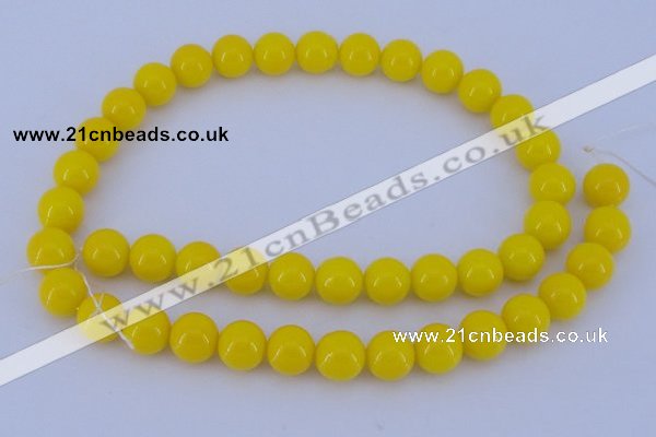 CGL862 10PCS 16 inches 8mm round heated glass pearl beads wholesale