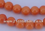 CGL866 10PCS 16 inches 4mm round heated glass pearl beads wholesale