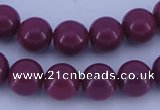 CGL878 10PCS 16 inches 4mm round heated glass pearl beads wholesale