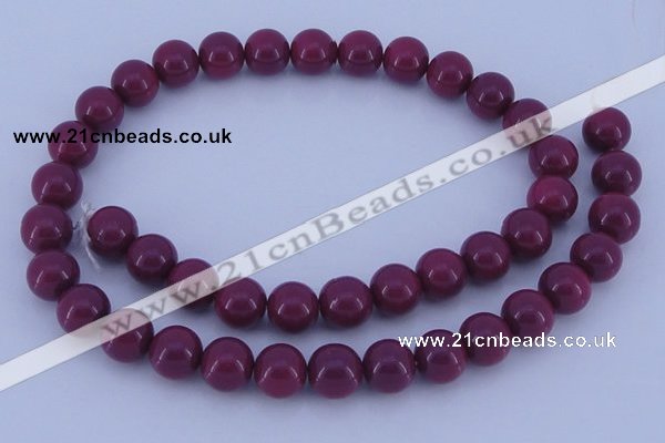 CGL878 10PCS 16 inches 4mm round heated glass pearl beads wholesale