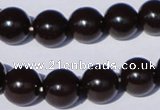 CGL897 10PCS 16 inches 6mm round heated glass pearl beads wholesale