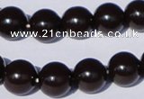 CGL898 10PCS 16 inches 8mm round heated glass pearl beads wholesale