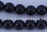 CGL902 10PCS 16 inches 4mm round heated glass pearl beads wholesale