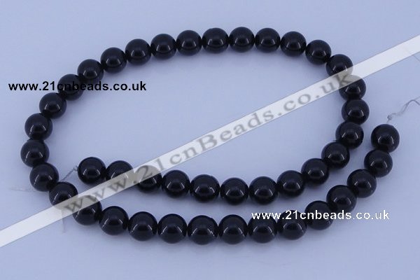 CGL902 10PCS 16 inches 4mm round heated glass pearl beads wholesale