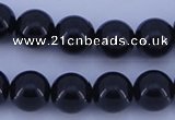 CGL907 5PCS 16 inches 14mm round heated glass pearl beads wholesale