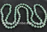 CGN1003 8mm round matte green aventurine 108 beads mala necklaces