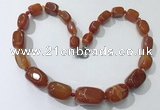 CGN104 20 inches 10*15mm - 20*30mm nuggets agate gemstone necklaces