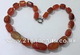 CGN105 20 inches 10*15mm - 20*30mm nuggets agate gemstone necklaces