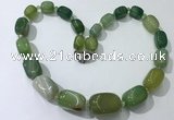 CGN109 20 inches 10*15mm - 20*30mm nuggets agate gemstone necklaces