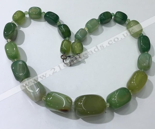 CGN109 20 inches 10*15mm - 20*30mm nuggets agate gemstone necklaces