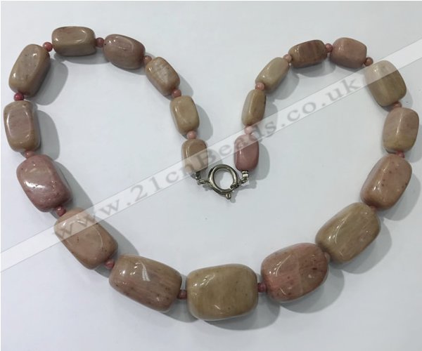 CGN123 22 inches 10*14mm - 20*30mm nuggets rhodochrosite necklaces