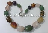 CGN130 22 inches 10*14mm - 20*30mm nuggets mixed gemstone necklaces