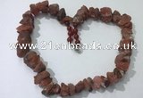 CGN162 18.5 inches 12*16mm - 13*18mm nuggets red agate necklaces