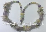 CGN303 27.5 inches chinese crystal & mixed quartz beaded necklaces