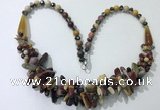 CGN463 22 inches chinese crystal & mookaite beaded necklaces