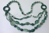 CGN600 23.5 inches striped agate gemstone beaded necklaces