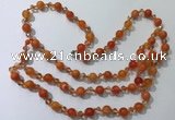 CGN654 22 inches chinese crystal & striped agate beaded necklaces