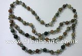 CGN657 22 inches chinese crystal & striped agate beaded necklaces