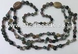 CGN685 23.5 inches chinese crystal & Indian agate beaded necklaces