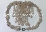 CGN825 20 inches stylish rose quartz statement necklaces